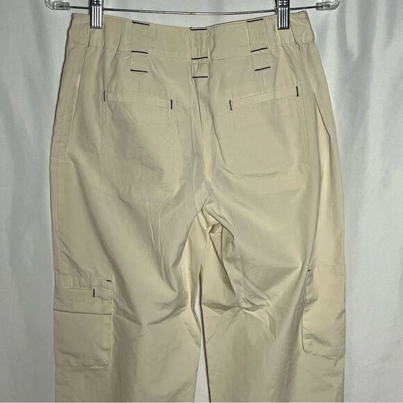 J. Jill 100% Cotton Cream Cargo Pants 2 - Picture 8 of 8